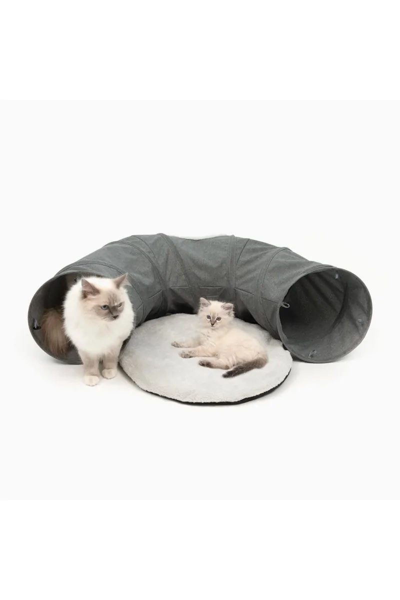 Juguetes Gatos Catit Vesper Túnel Con Cama Gris 68X97X28Cm