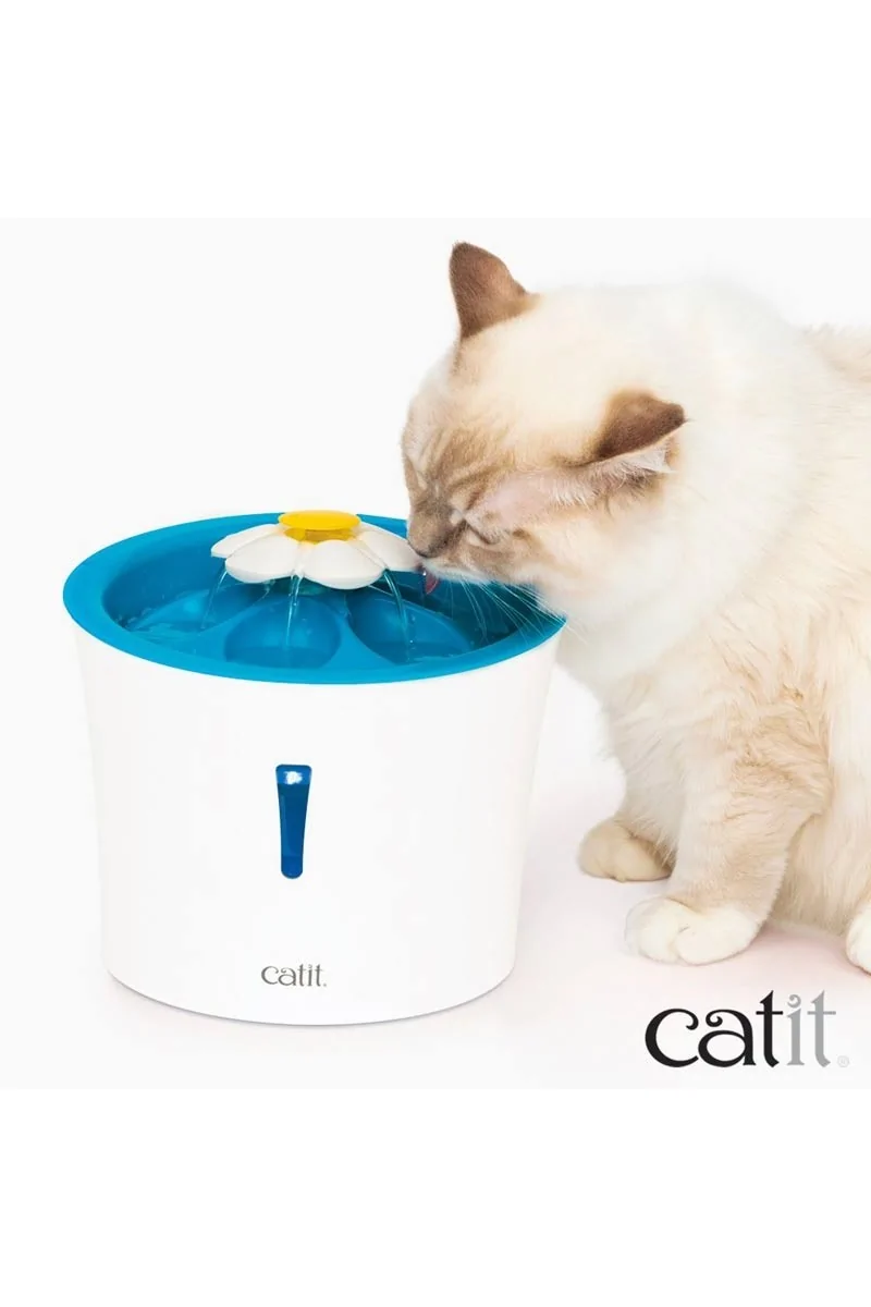 Comederos Y Bebederos Gatos Catit Flower Fountain Led 3L