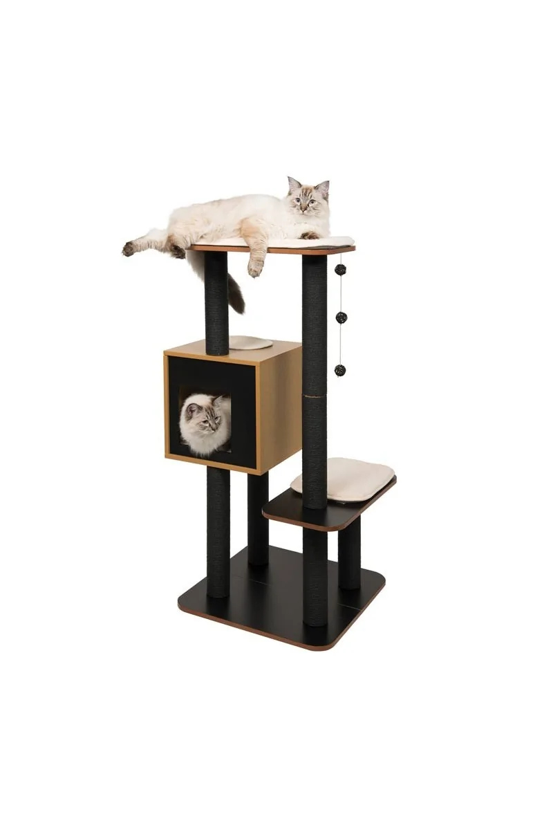 Rascadores Gatos Catit Vesper High Base Negro