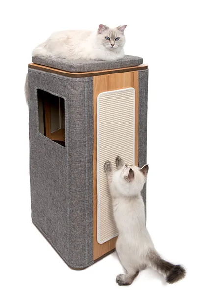 Rascadores Gatos Catit Vesper Cubo Tower Gris