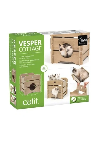 Camas Para Gatos Catit Vesper Cottage Roble 50x50x49