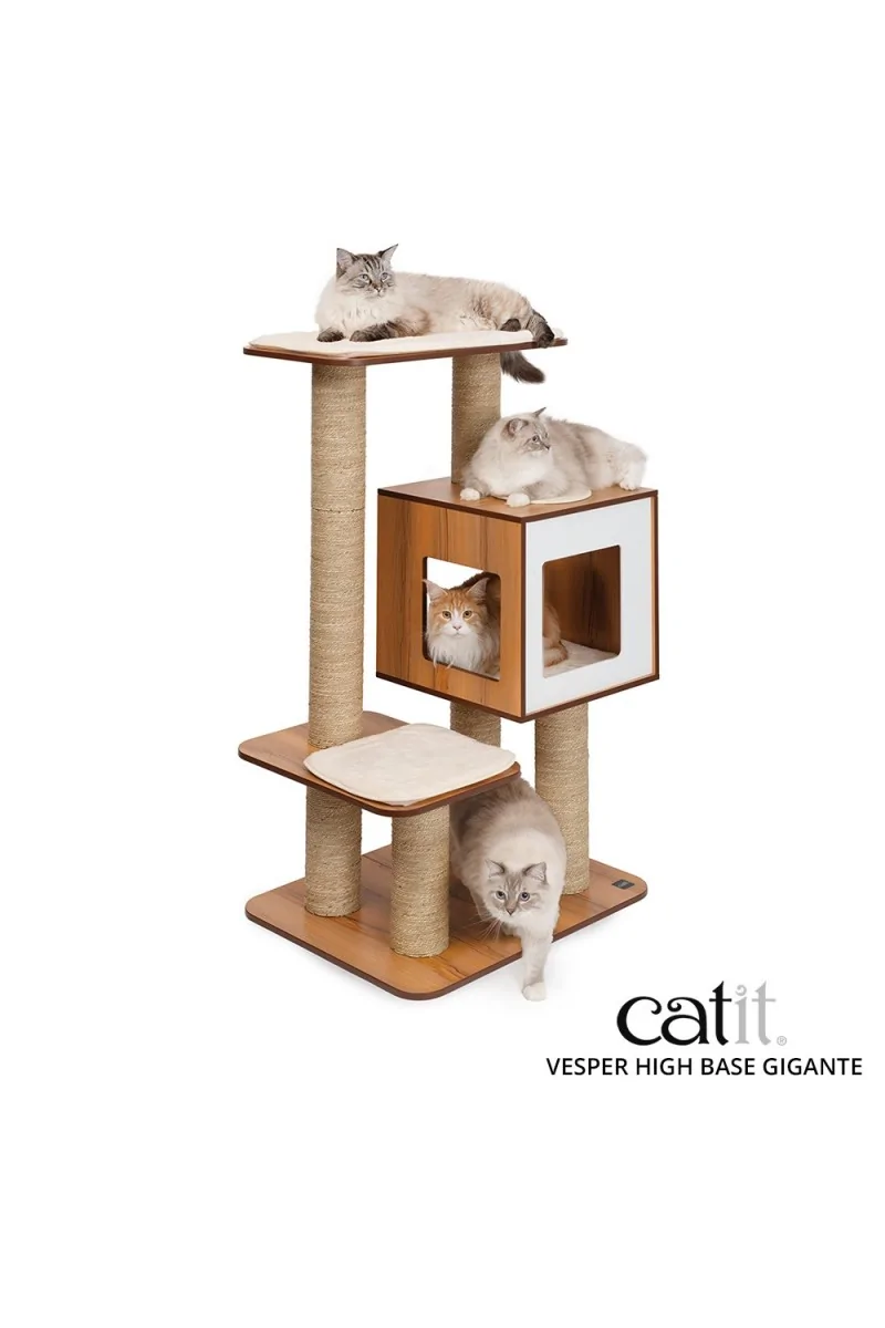 Rascadores Gatos Catit Vesper High Base Gigante Roble