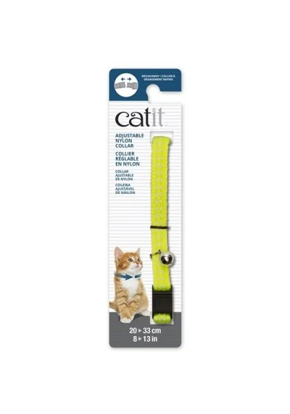 Transporte Gatos Catit Collar Breakaway Reflectante Amarillo 4,7x1,2x18,1