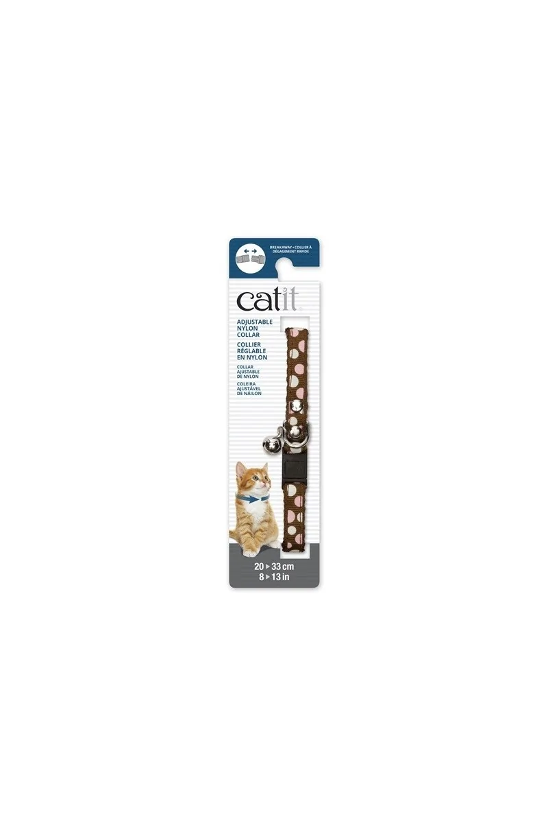 Transporte Gatos Catit Collar Breakaway Remache Plata Lunares 4,7x1,2x18,1