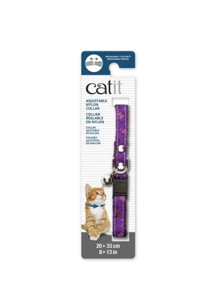 Transporte Gatos Catit Collar Breakaway Remache Plata Mari. Morado 4,7x1,2x18,1