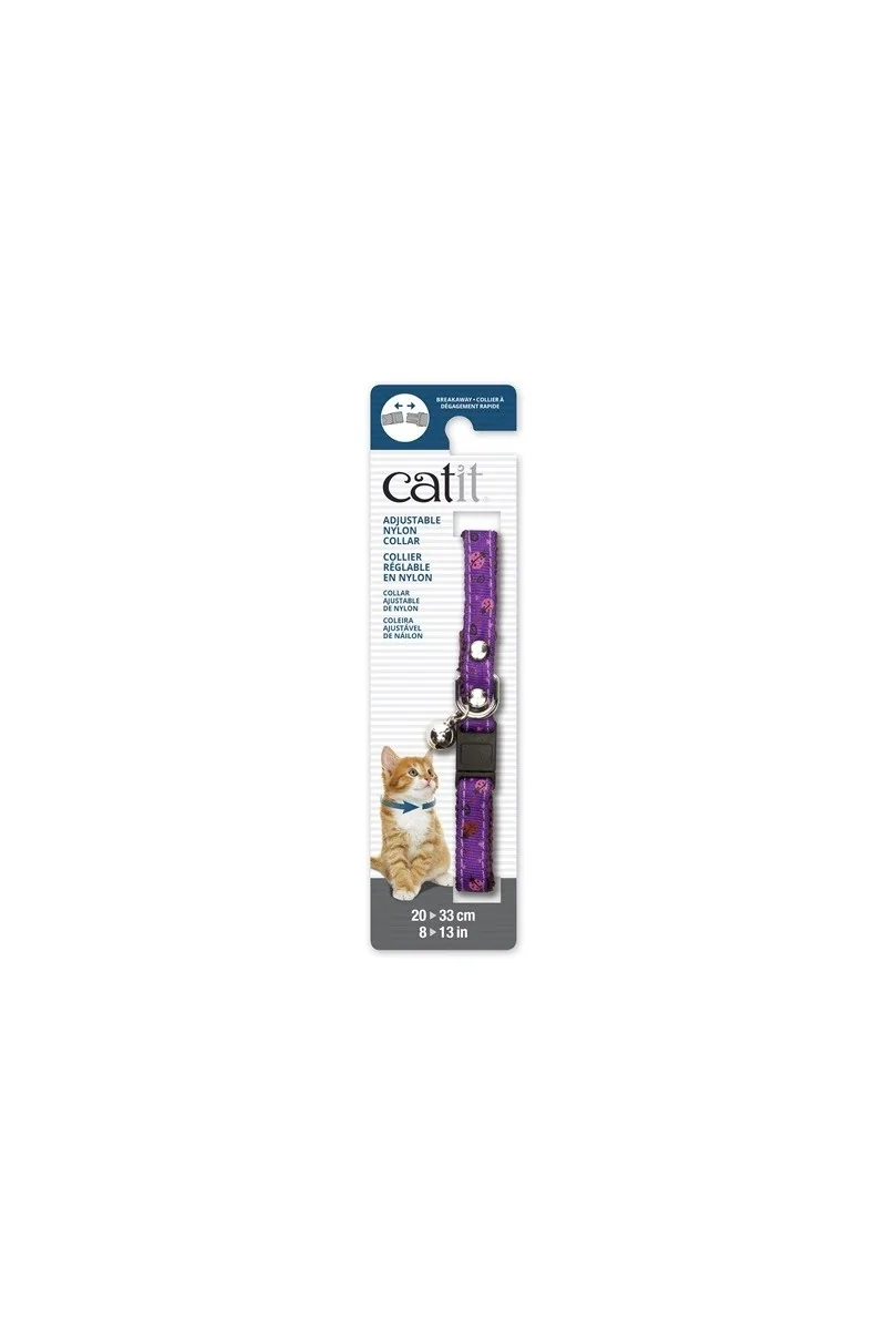 Transporte Gatos Catit Collar Breakaway Remache Plata Mari. Morado 4,7x1,2x18,1