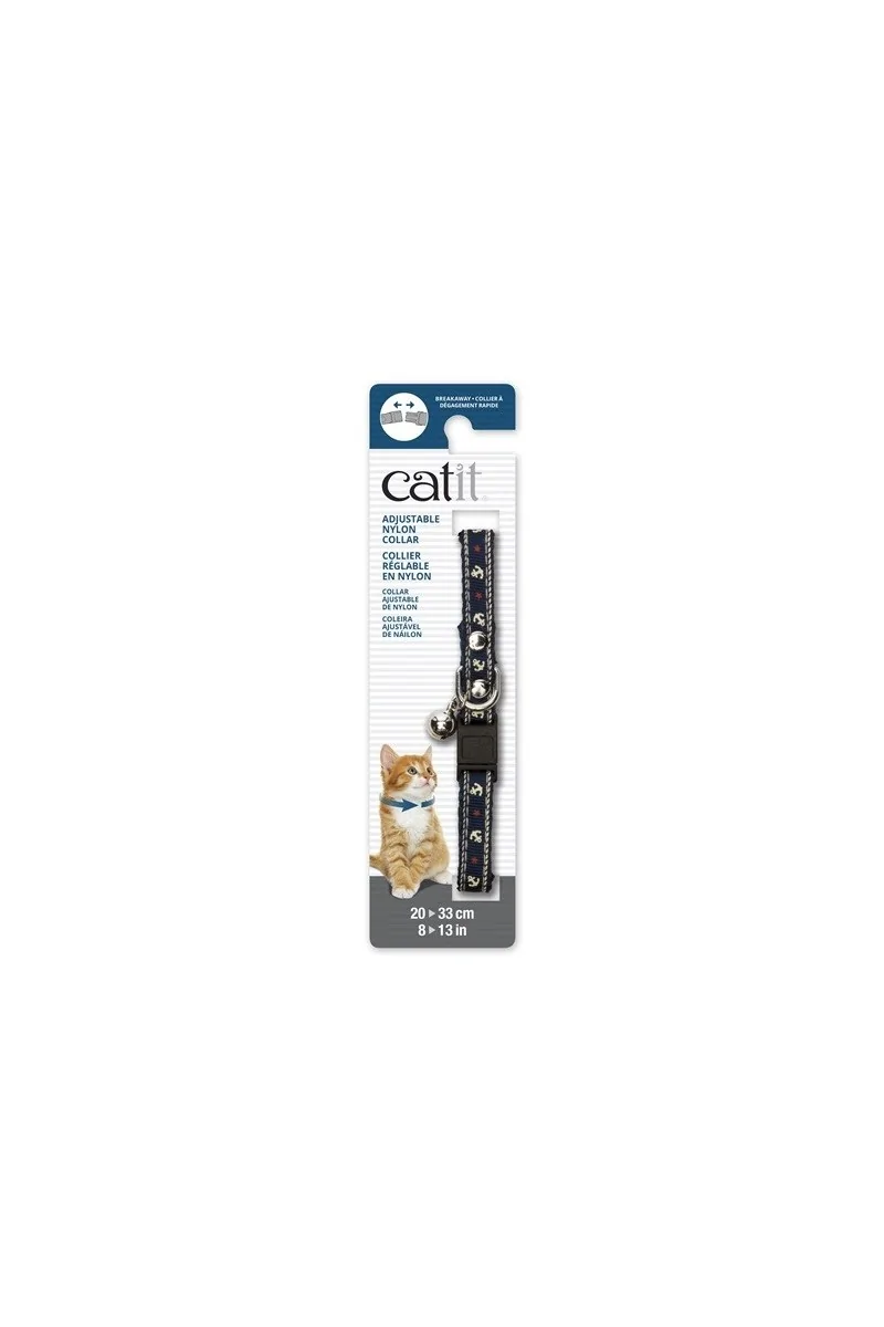 Transporte Gatos Catit Collar Breakaway Remache Plata Náutico 4,7x1,2x18,1