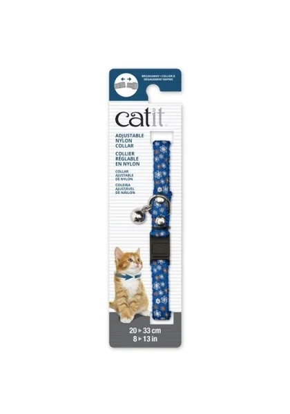 Transporte Gatos Catit Collar Breakaway Remache Plata Flores 4,7x1,2x18,1