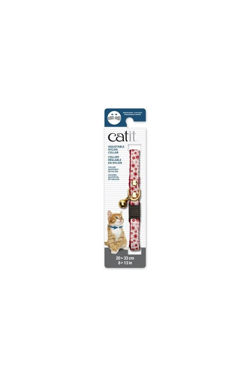 Transporte Gatos Catit Collar Breakaway Remache Dorado Flores 4,7x1,2x18,1