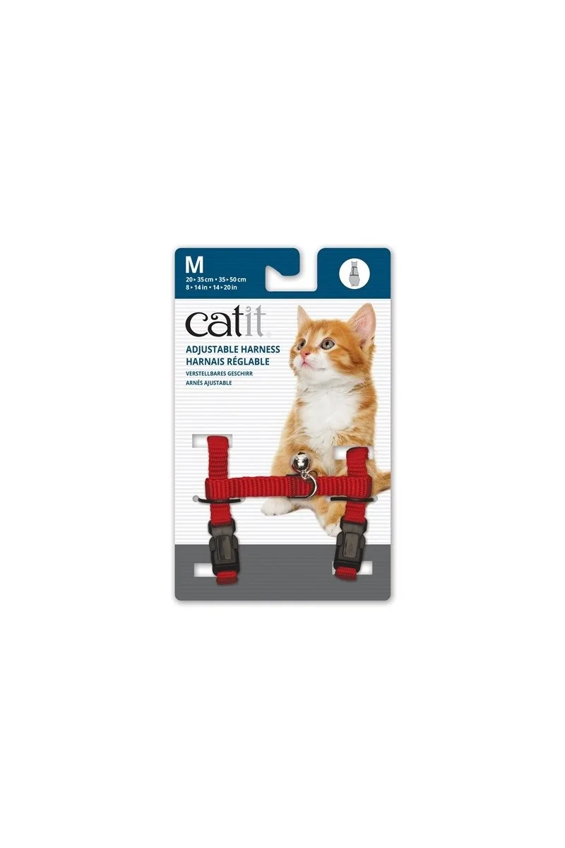 Transporte Gatos Catit Arnés Breakaway M Rojo 9,8x1,8x16,5