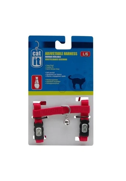 Transporte Gatos Catit Arnés Breakaway L Rojo 9,8x2x16,5