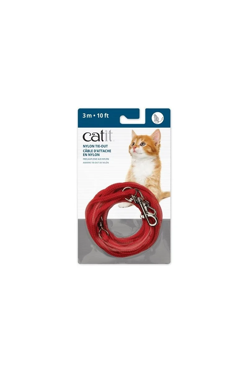 Transporte Gatos Catit Correa Extra Larga Roja 3M 11,5x2,8x19