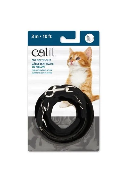 Transporte Gatos Catit Correa Extra Larga Negra 3M 11,5x2,8x19