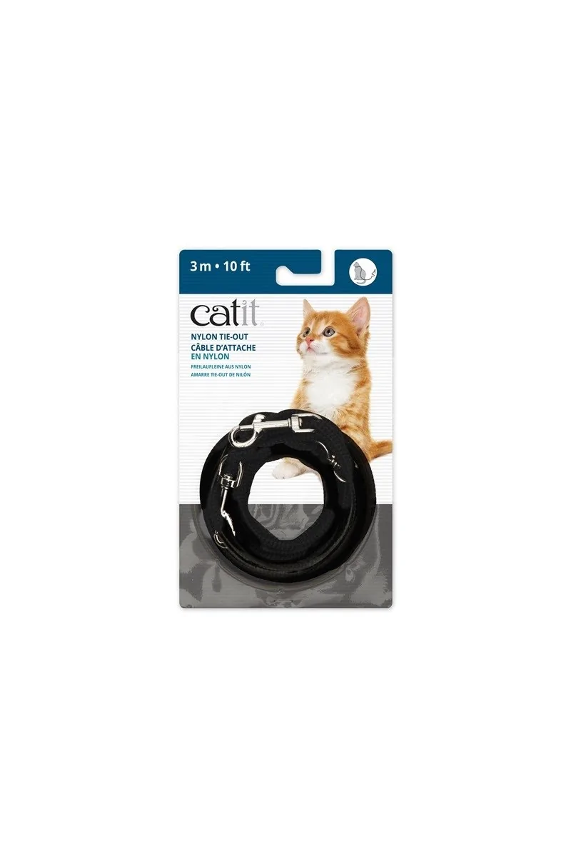 Transporte Gatos Catit Correa Extra Larga Negra 3M 11,5x2,8x19