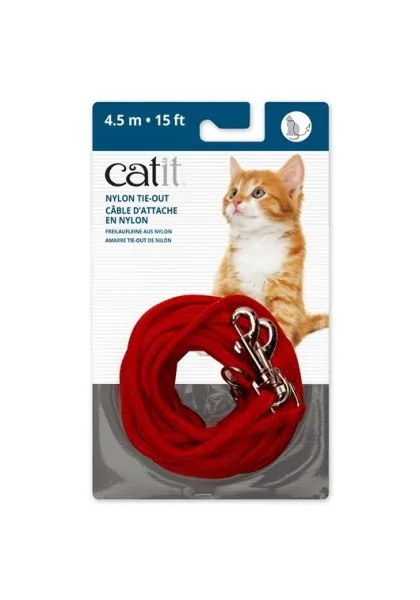 Transporte Gatos Catit Correa Extra Larga Roja 4,5M 11,5x3,4x19