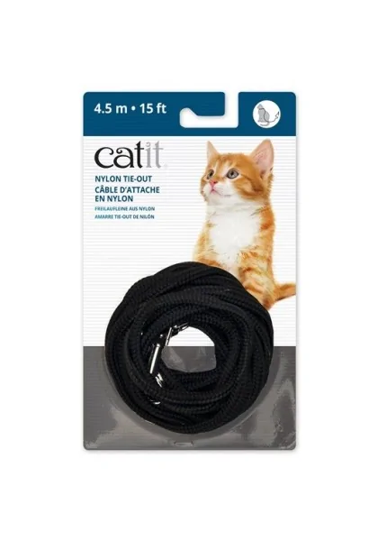 Transporte Gatos Catit Correa Extra Larga Negra 4,5M 11,5x3,4x19