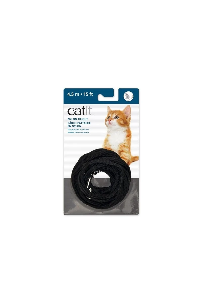 Transporte Gatos Catit Correa Extra Larga Negra 4,5M 11,5x3,4x19