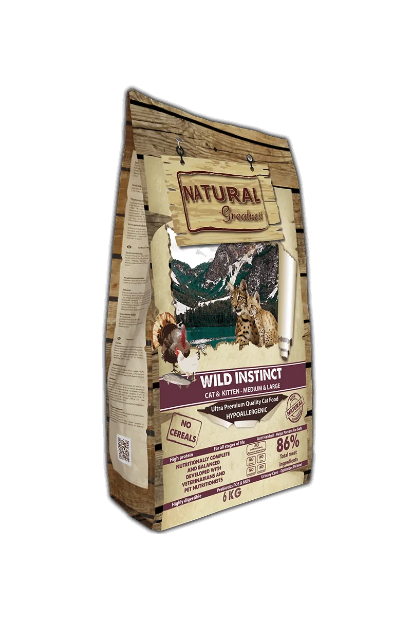 Comida Natural Para Gato Adulto Premium Pollo y Pavo 6 kg