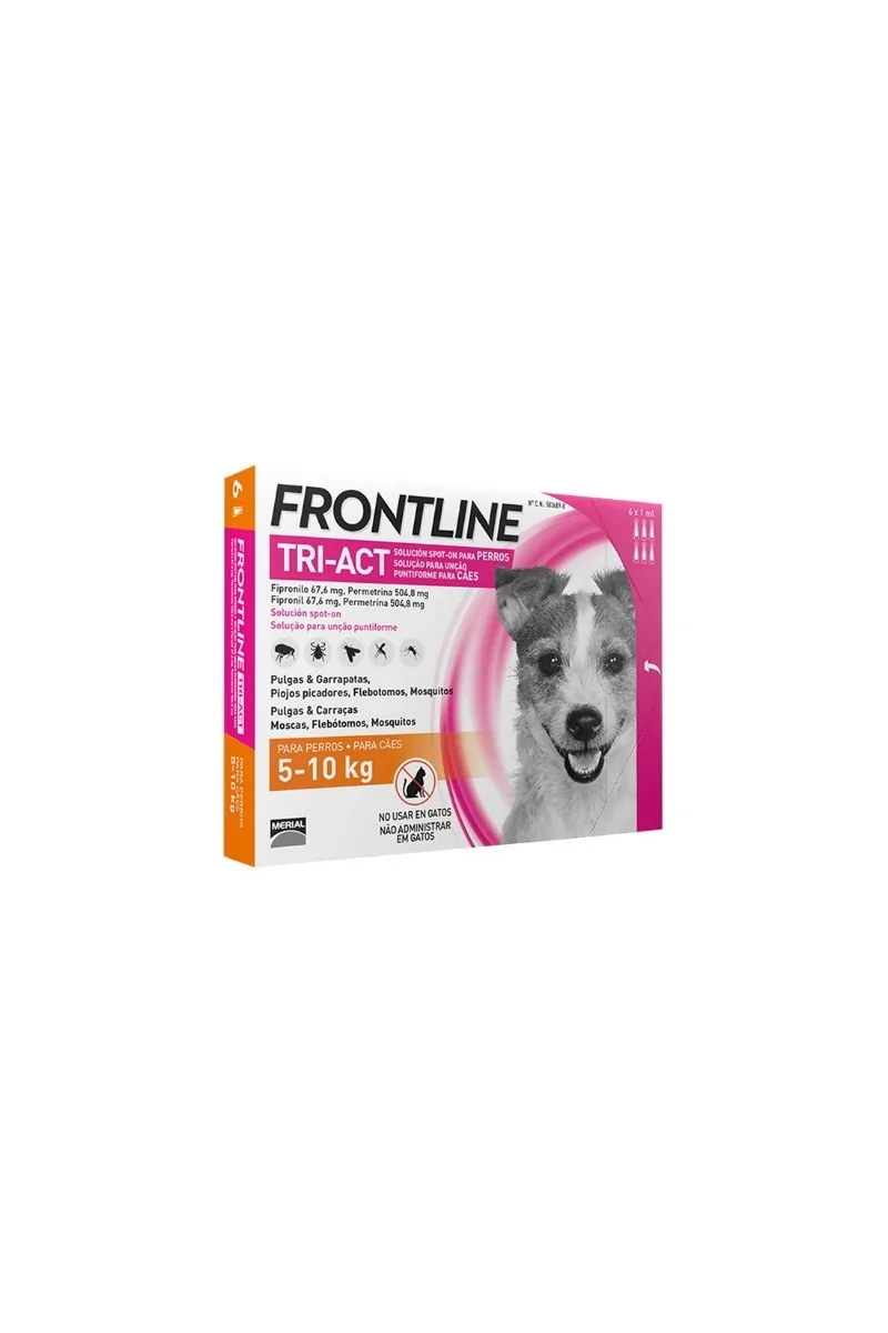 Antiparasitarios Externos Perro  Frontline Tri-Act 5-10 6 Pip