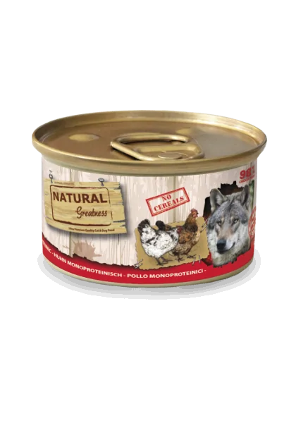 Lata Natural Greatness Perro Receta Monoproteica de Pollo 170 g