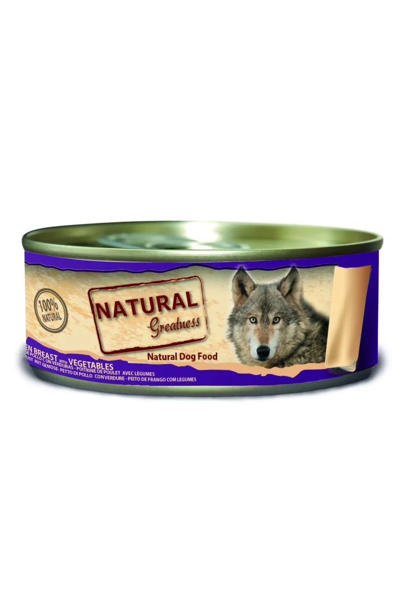 Comida Natural Greatness Perro Pechuga de Pollo con Verduras 156 g