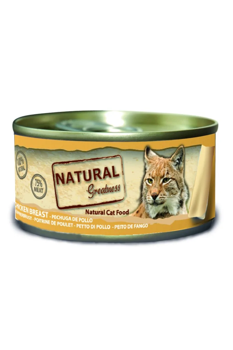 Lata Natura Greatness Gatos Con Pechuga de Pollo 70 g