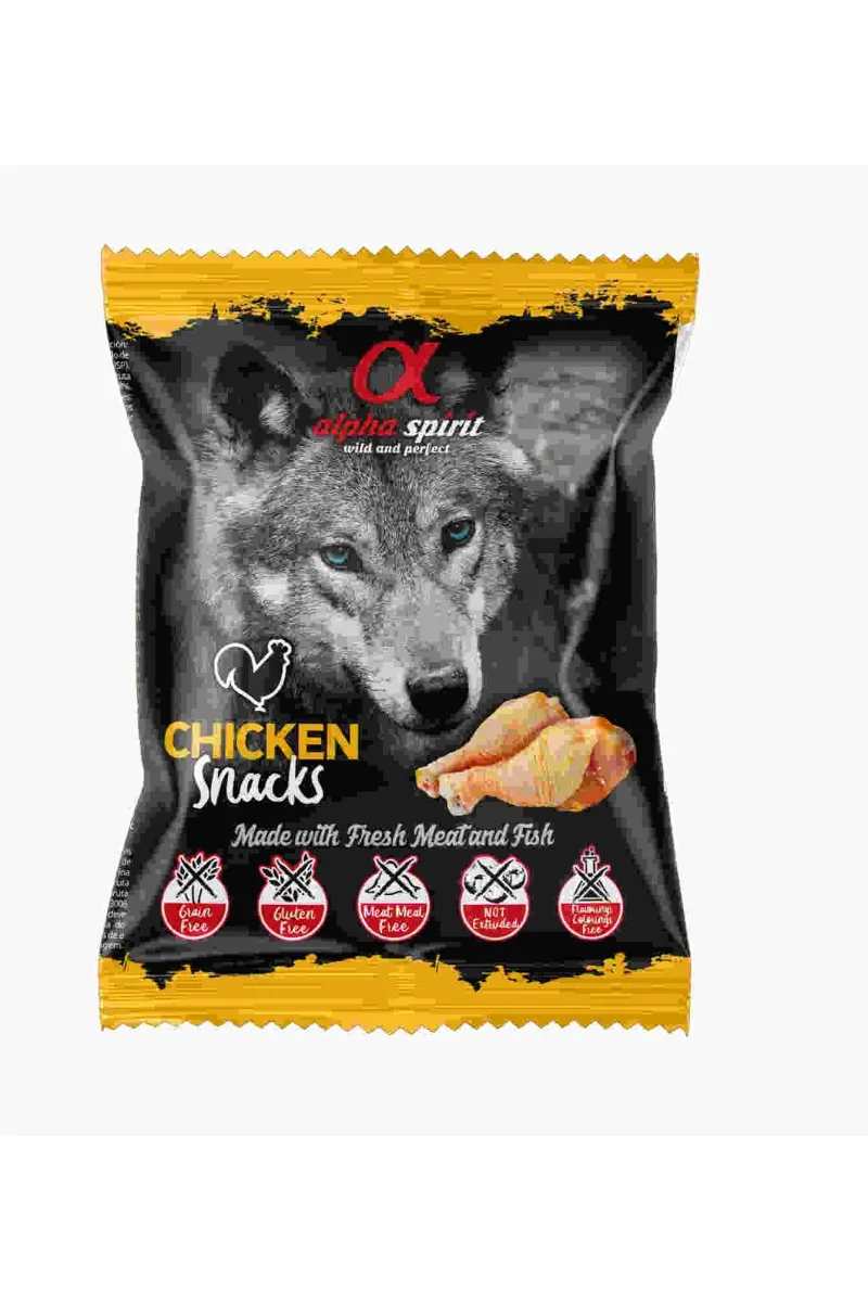 Suplemento Premio Perro  Alpha Spirit Snack de Pollo 50gr