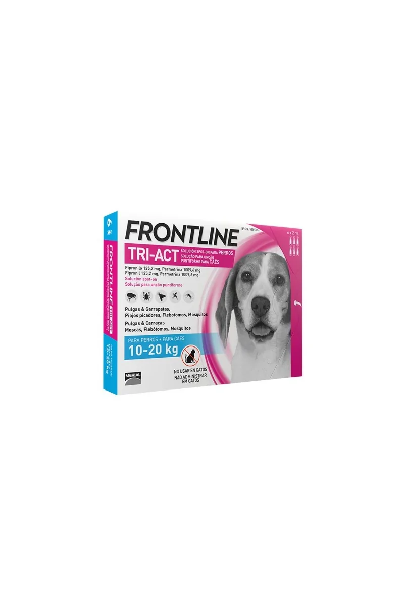 Antiparasitarios Externos Frontline Perro Tri-Act 10-20 6 Pip