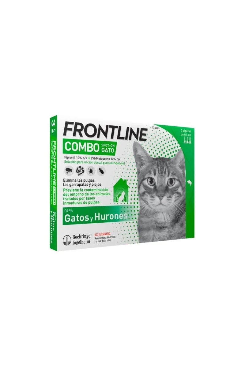 Antiparasitario Frontline Gatos y hurones Combo Spot 3 Pip