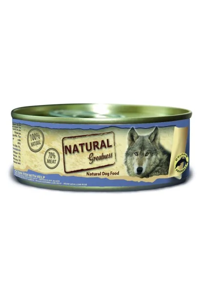 Lata Natural Greatness Perro Pescado de Mar con Kelp 156g