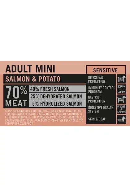 Optima Nova Adulto Mini Sensitive Salmon Patata Grain Free 8Kg