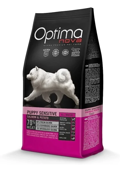 Optima Nova Puppy Sensitive Salmon Patata Grain Free 12Kg