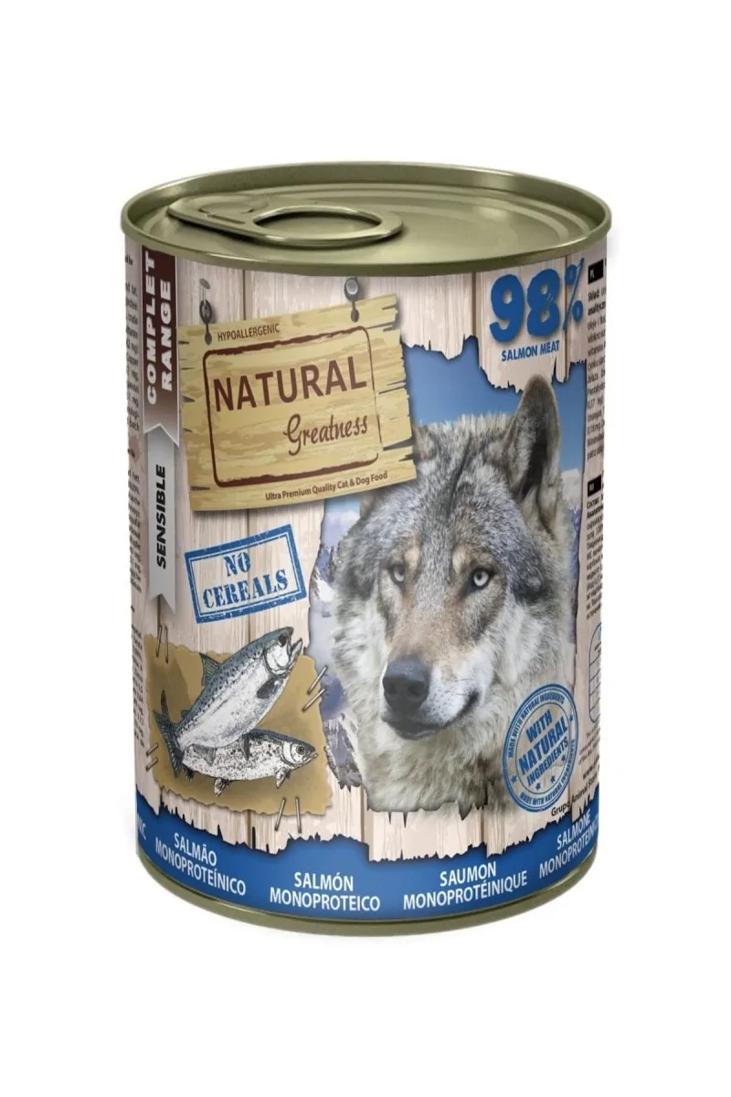 Comida Húmeda Natural Greatness Perro Monoproteica Salmón 400g