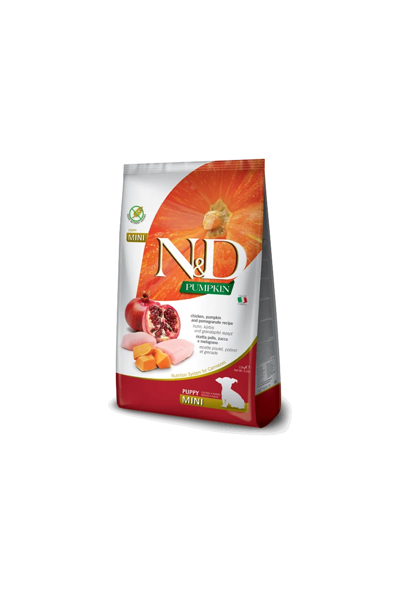 Comida Natural Perro Farmina Nd Dog Puppy Pumpkin Mini Pollo 800Gr