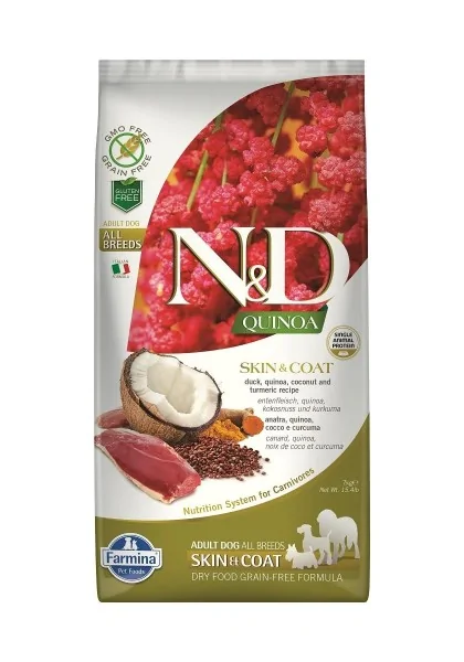 Comida Natural Perro Farmina Nd Dog Quinoa Skin Coat Pato 7Kg