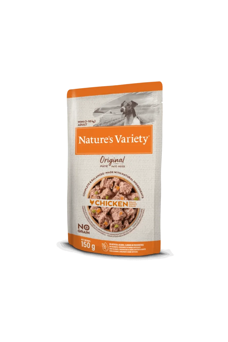 Comida Natural Perro NatureS V Original Canine Adult Pate Mini Pollo 8X150Gr