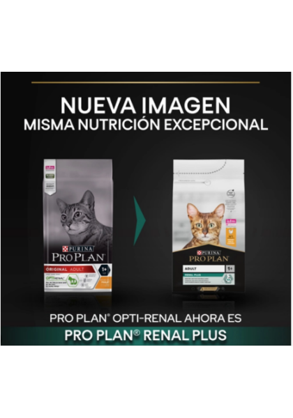 Comida Natural Gato Pro Plan Feline Adult Optirenal Pollo 3Kg