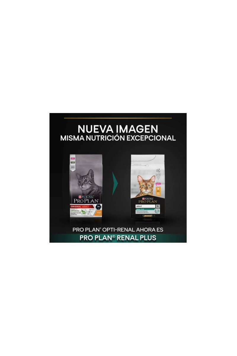 Comida Natural Gato Pro Plan Feline Adult Optirenal Pollo 3Kg