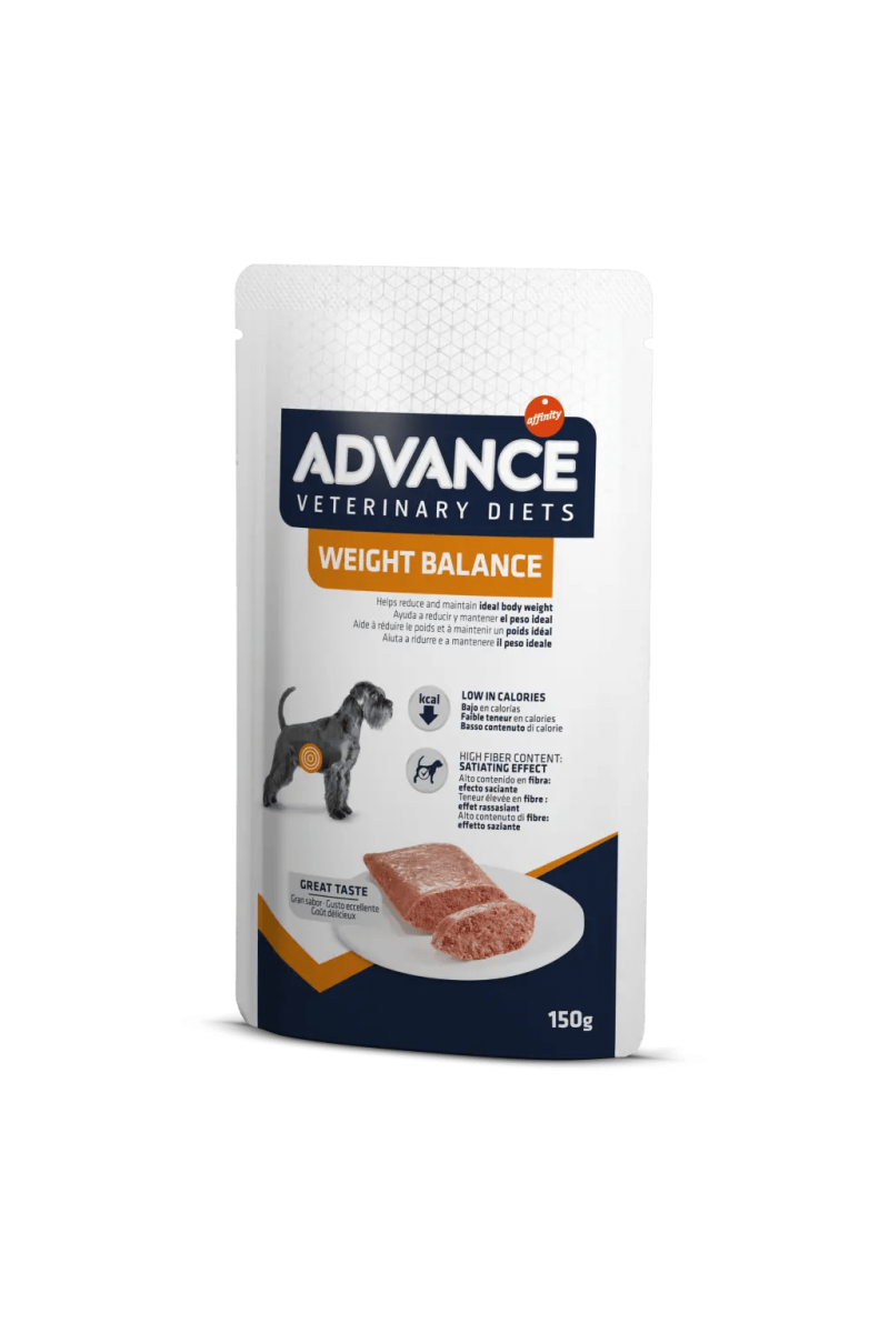 Comida Natural Perro Advance Vet Canine Weight Balance Pouch 8X150Gr