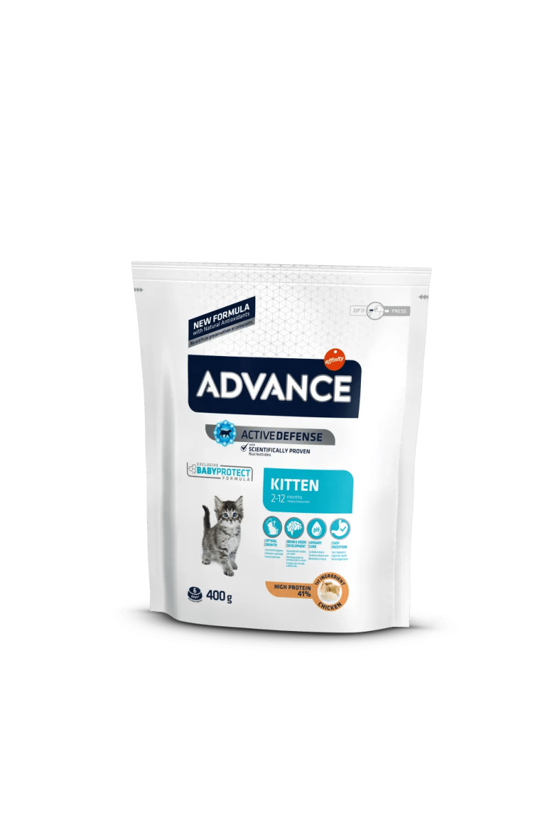 Comida Natural Gato Advance Feline Kitten Pollo Arroz 400Gr