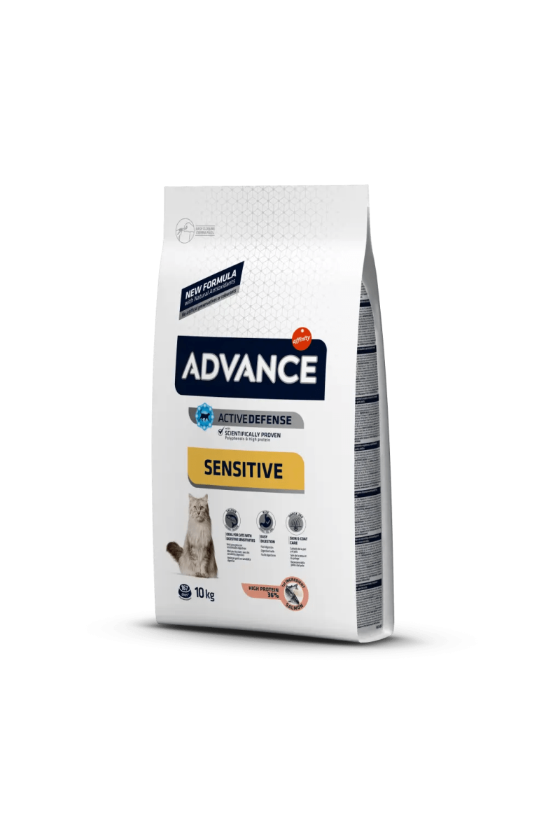 Comida Natural Gato Advance Feline Adult Salmon Arroz Sensitiv 10Kg