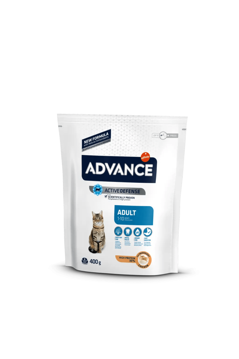 Comida Natural Gato Advance Feline Adult Pollo Arroz 400Gr