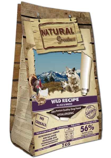 Pienso 2Kg Natural Greatness Ultrapremium Perro Receta Salvaje