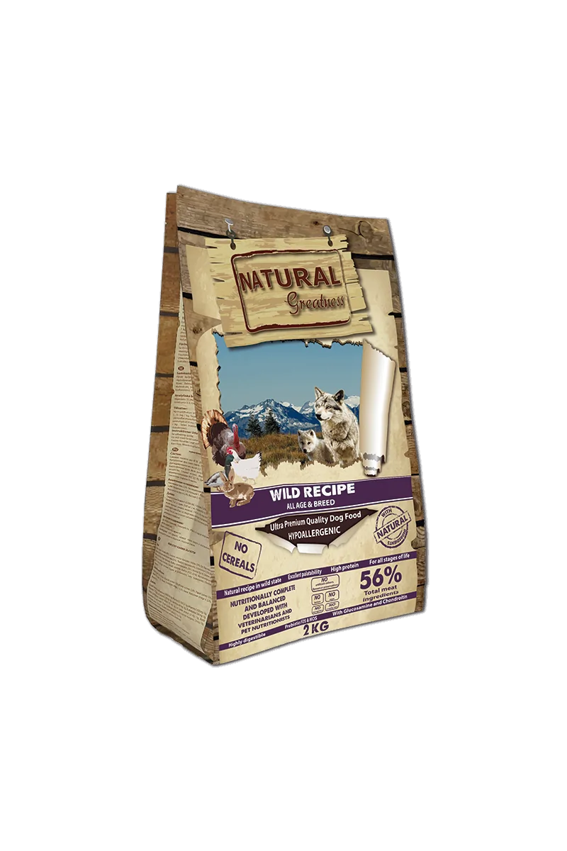 Pienso 2Kg Natural Greatness Ultrapremium Perro Receta Salvaje