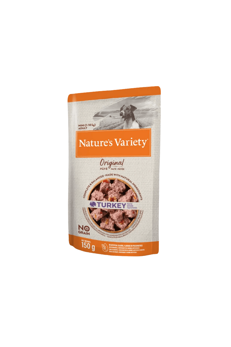 Sobe Comida Húmeda Perro Natures Variety Pate Pavo 150Gr