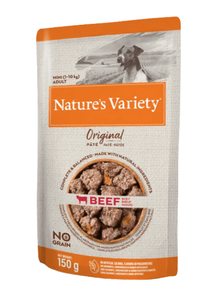 Sobre Comida Húmeda Perro Natures Variety Pate Buey 150Gr