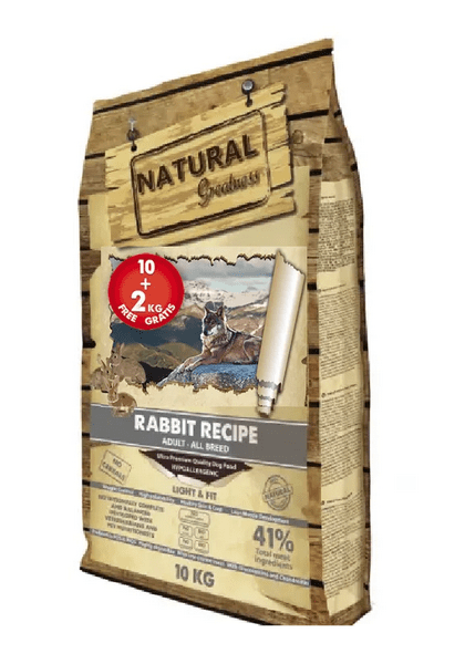 Pienso 12Kg Comida Perro Conejo Natural Greatness Ultrapremium