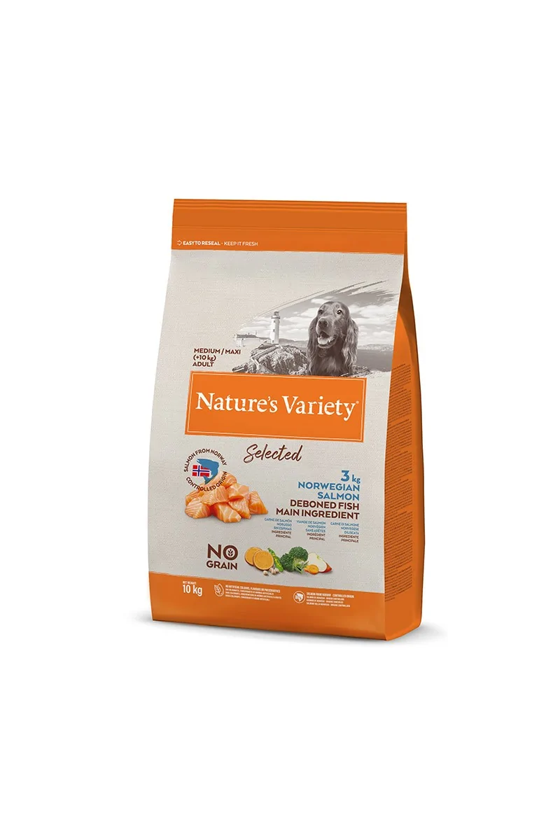 Pienso Natural Perro Adulto NatureS Variety Select Salmón 10Kg