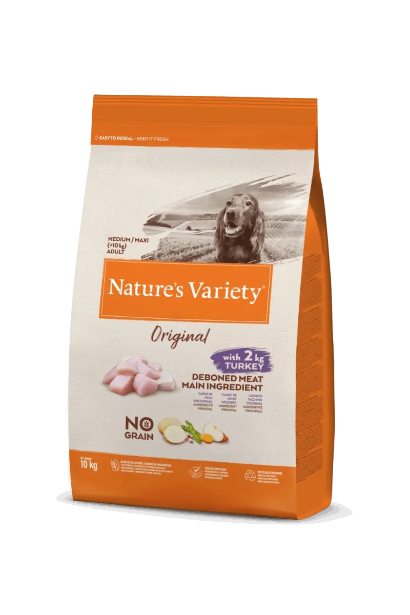 Pienso Perro Adulto Medio Grande NatureS Variety Original Pavo 10Kg