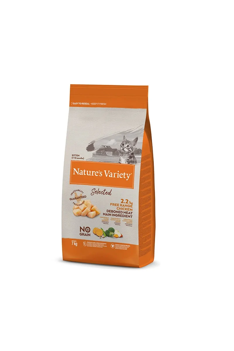 Pienso Natural Gato y Gatitos NatureS Variety Selected Pollo 7Kg